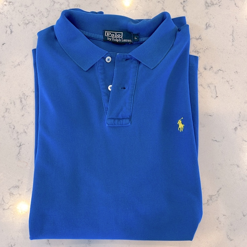 Polo by Ralph Lauren Men's Blue Polo Shirt size L